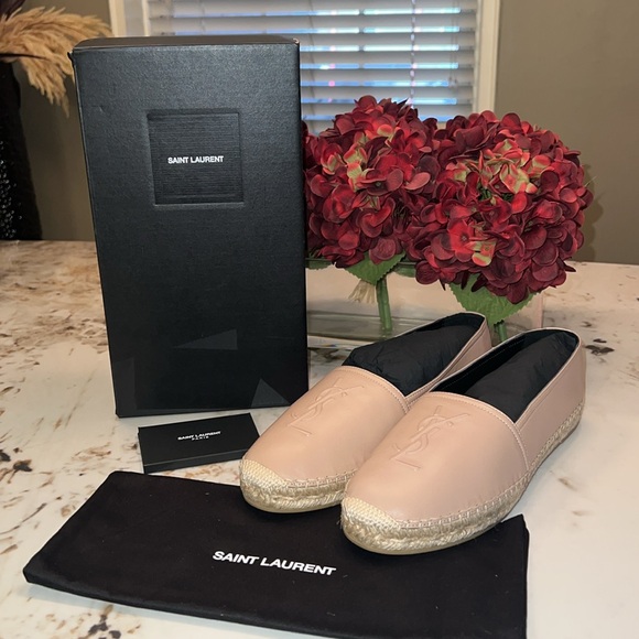 NIB Saint Laurent YSL Logo Espadrille NUDE | size 42 - Picture 3 of 7